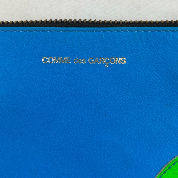 Commes Des Garçons Neon Colourblock Wallet Pouch - Picture 2 of 4